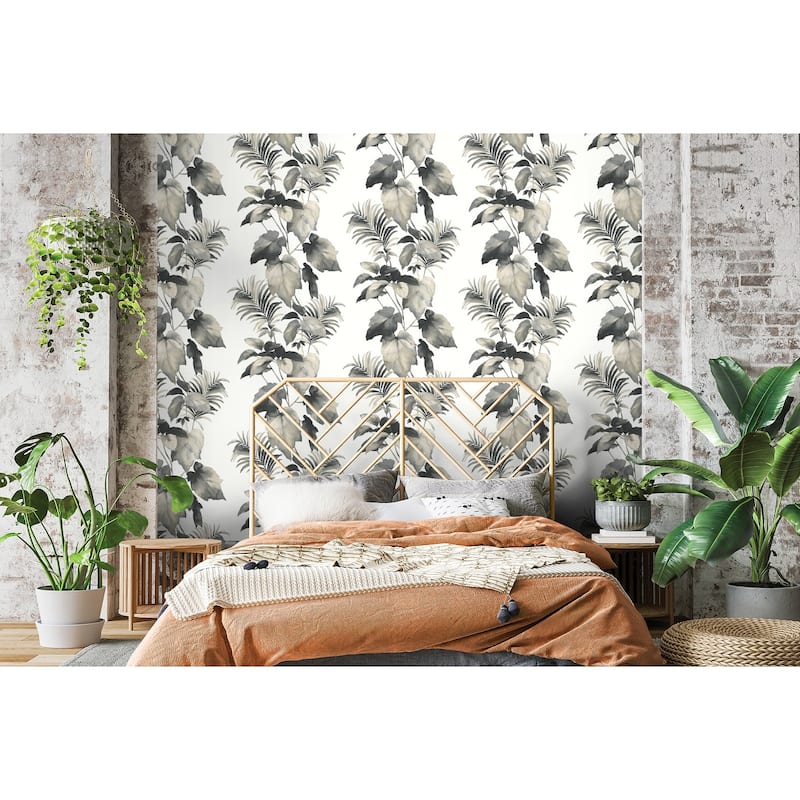 Harry & Grace Leaf Stripe Peel and Stick Wallpaper