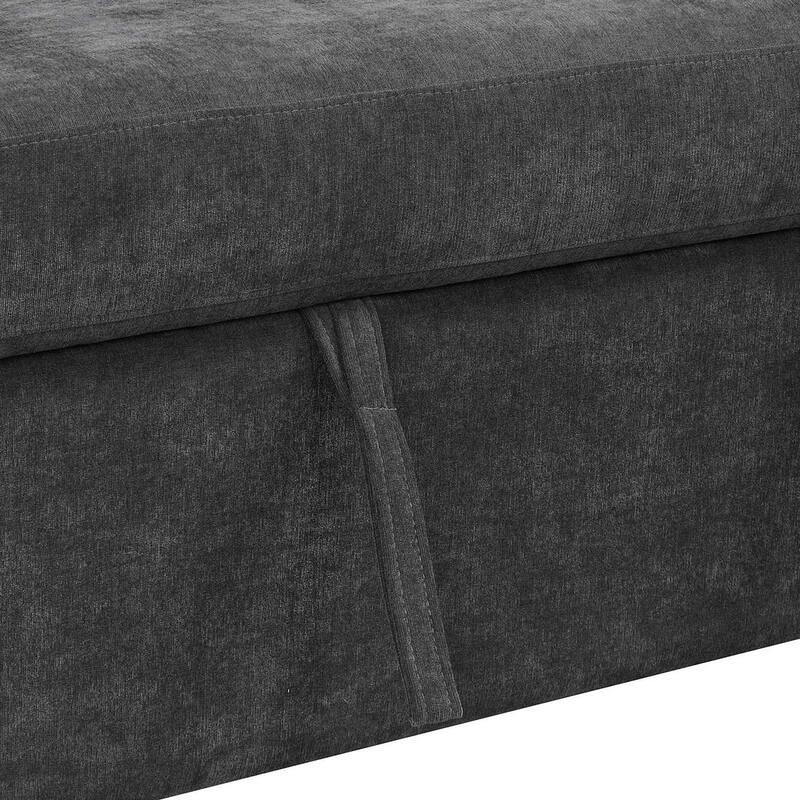 L-shaped Sofa Convertible Sofa Bed, Living Room Spacious Space Pull Out Sofa Sleeper