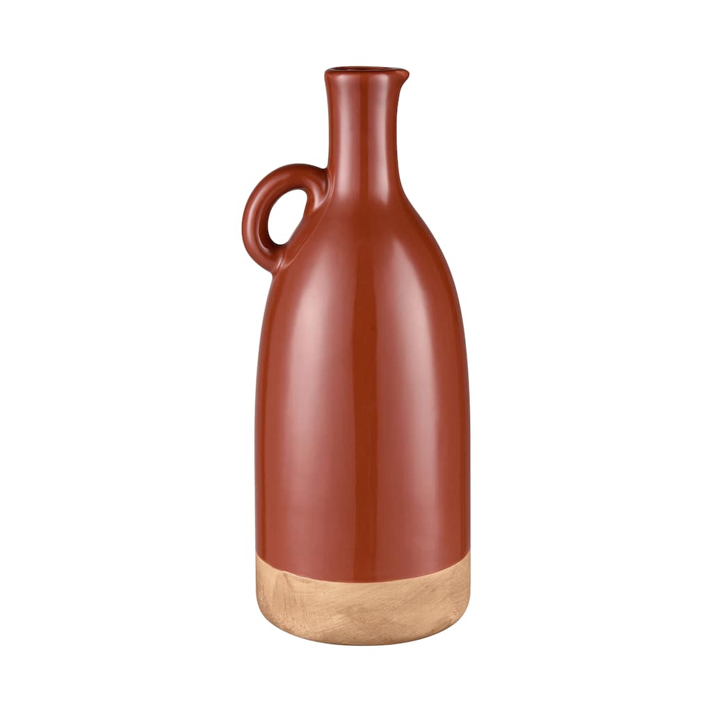 Elk Home Adara Brick Red Earthenware 6.25 Inch Wide Vase
