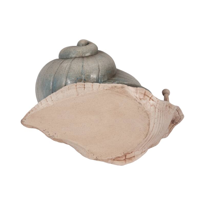 Sagebrook Home 11-inch Green Garden Snail, Durable Polyresin