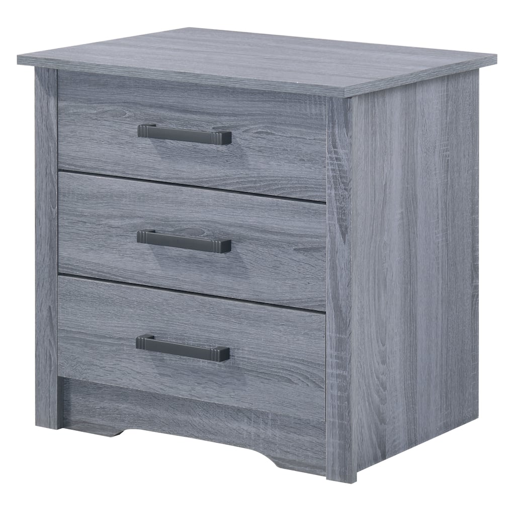 Sleek Gray Nightstand with Contemporary Design