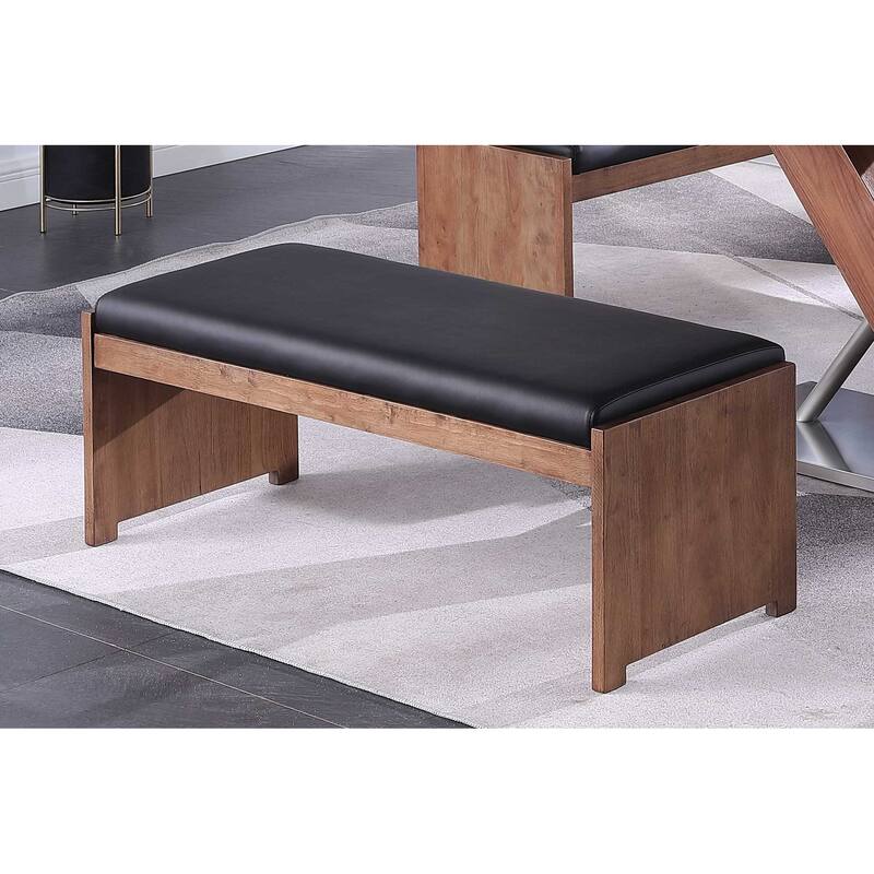 Somette Upholstered Bench with Solid Wood Frame