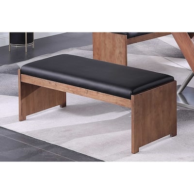 Somette Upholstered Bench with Solid Wood Frame