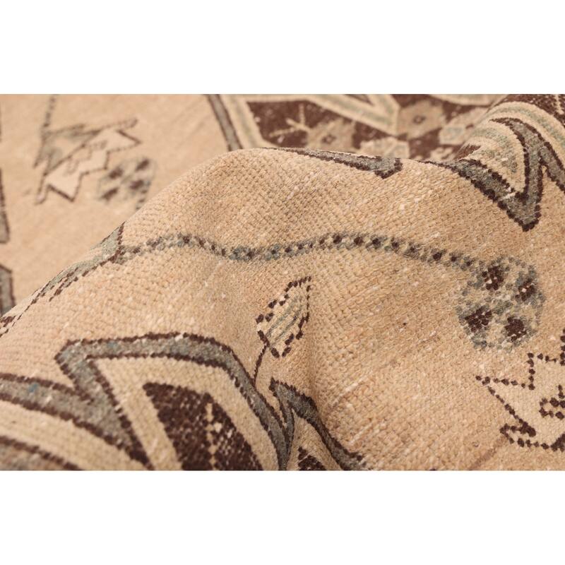 ECARPETGALLERY Hand-knotted Antalya Vintage Beige Wool Rug - 3'5 x 4'9