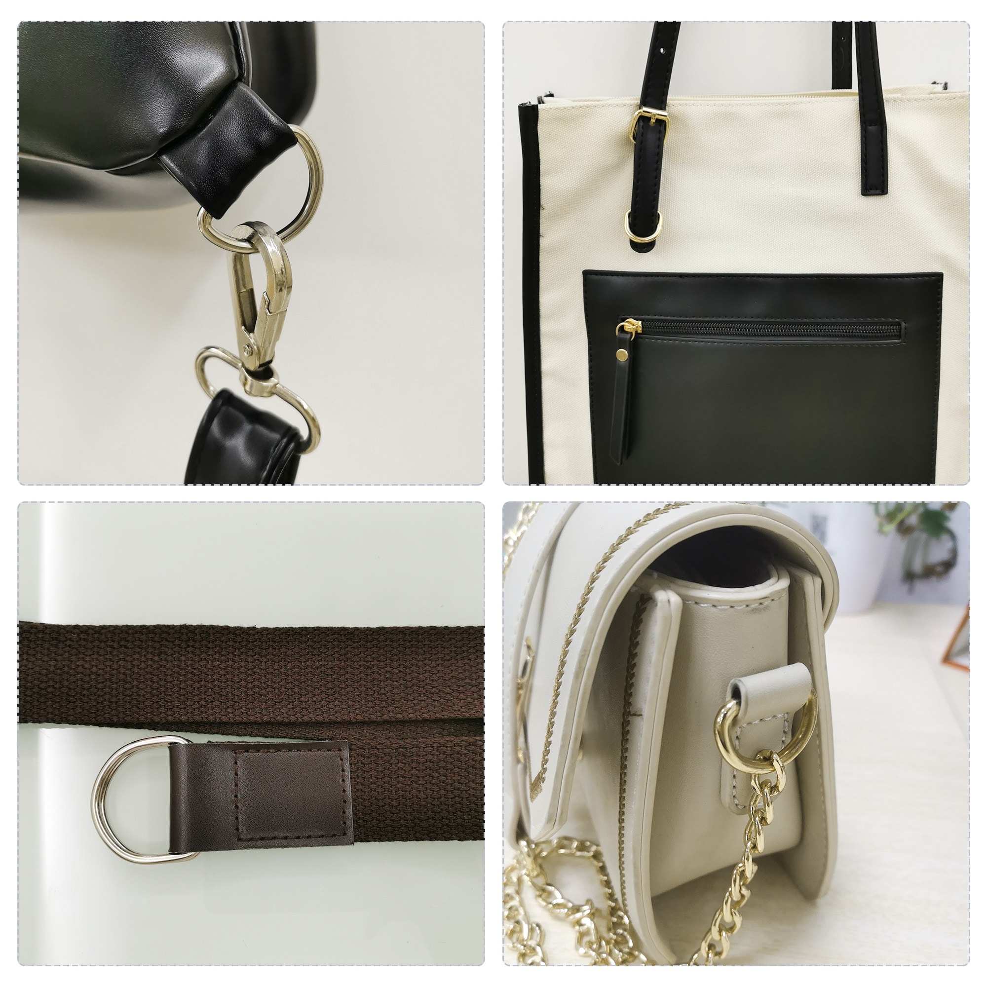 5 Pcs D Ring Buckle 1.26" Semi-Circular D-Rings Silver Tone for Bags Craft DIY - Silver Tone