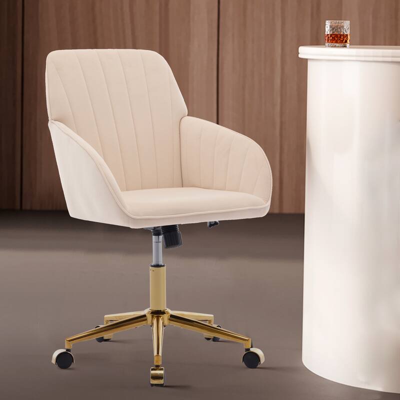Modern Upholstered Swivel Office Chair