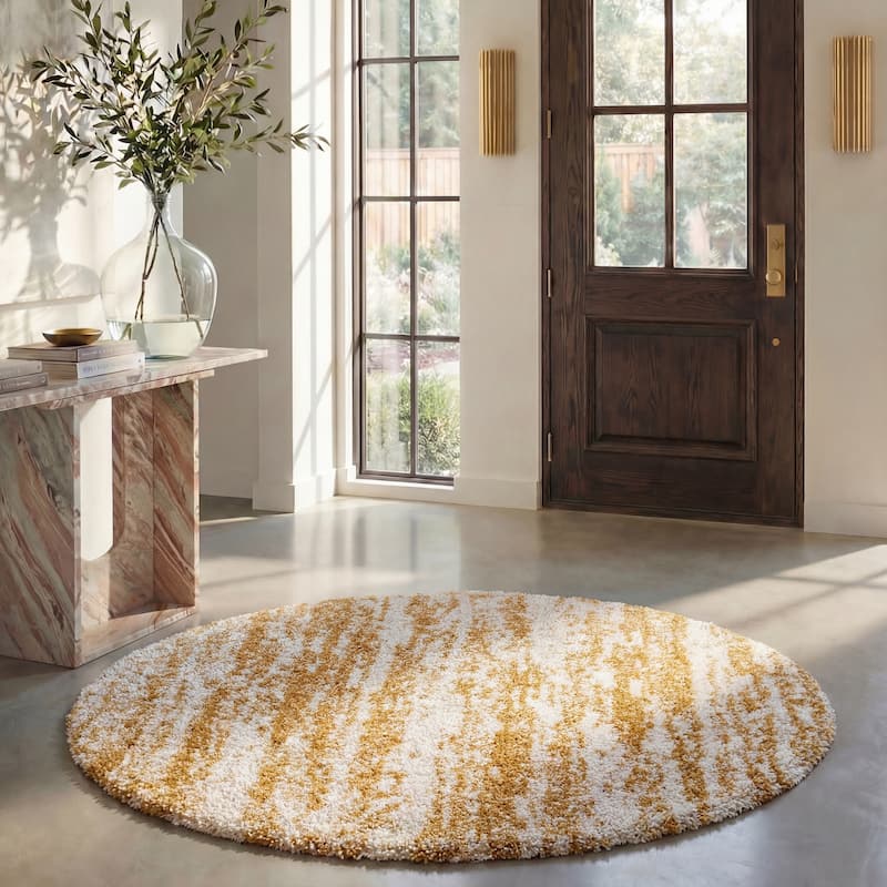 SAFAVIEH, Hudson Shag Felecia Modern Abstract 2-inch Thick Rug