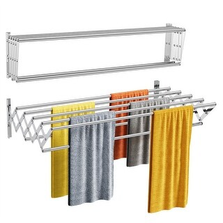 Wall Mounted Collapsible Drying Rack - No Assembly Needed - Bed Bath ...