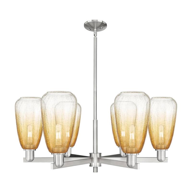 Innovations Lighting Downtown Urban - Brookhaven Almond - 6 Light 24" Stem Hung Chandelier