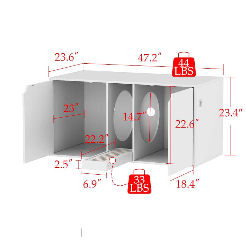 Versatile Cat Litter Box Furniture - Doubles as Bench or Nightstand