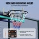 preview thumbnail 8 of 9, Black Heavy-Duty Wall Door Mounted Basketball Hoop with Net and Double Spring Suitable for Indoor or Outdoor Play