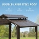 preview thumbnail 13 of 13, Domi Outdoor Living 8' x 5' Hardtop Aluminum Grill Gazebo with Side Shelves and Ceiling Hook