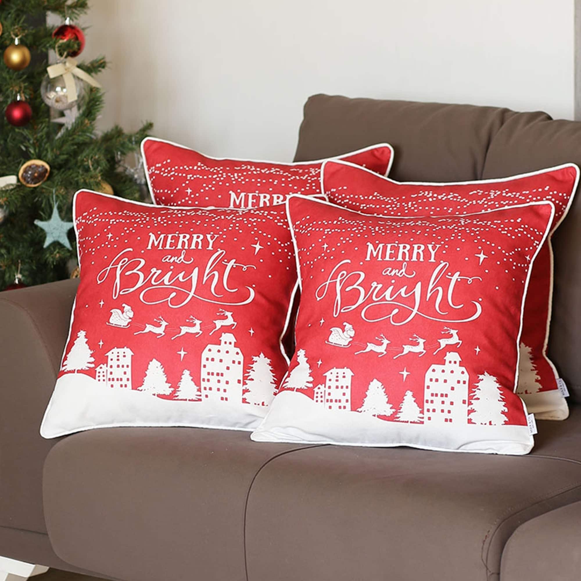 Set of 3 or More Christmas Christmas Throw Pillows Bed Bath