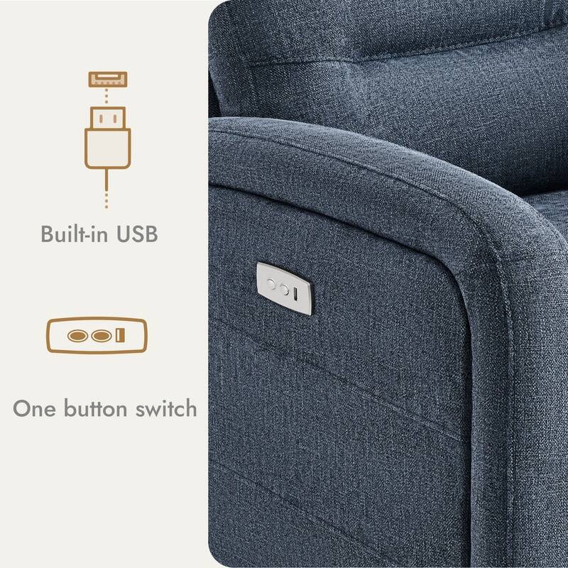 Spruce & Spring Cheryl Power Glider Swivel Rocker Recliner Chair Nursery Recliner