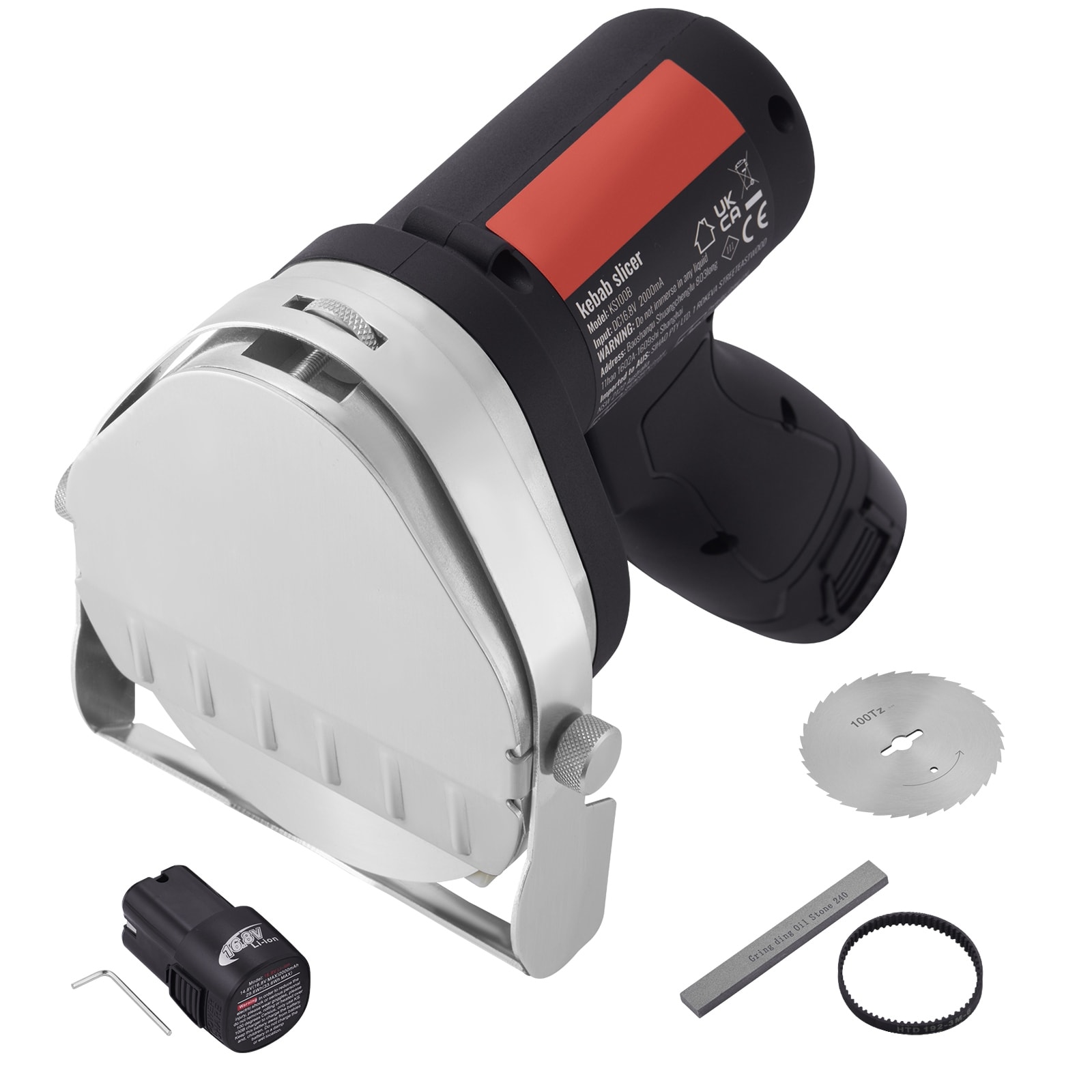 Electric Shawarma Knife Doner Kebab Meat Slicer with 2 Blades