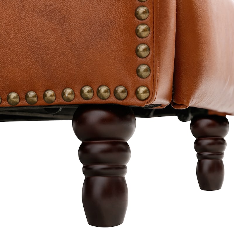 Leather Pushback Recliner Comfortable Living Room Chair