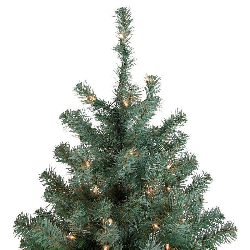 7.5' Colorado Blue Spruce Artificial Christmas Tree, Clear Lights - 7.5 Foot