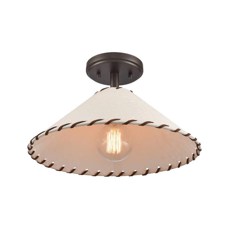 Elk Home Marion 14'' Wide 1-Light Semi Flush Mount - Oil Rubbed Bronze