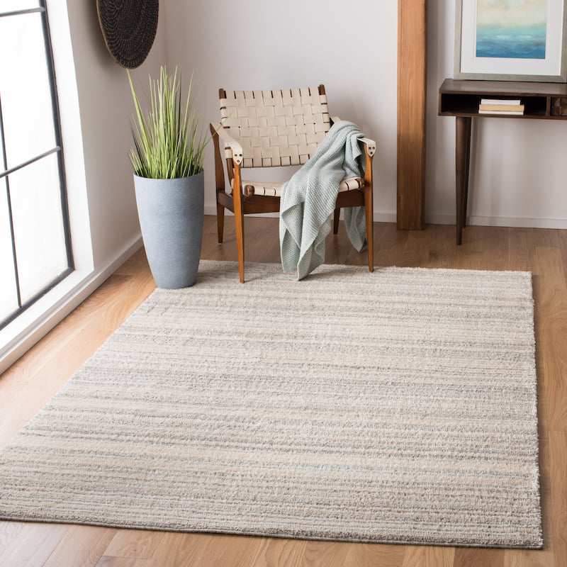 Martha Stewart by SAFAVIEH Lucia Shag Tiferet Rug - 5'1" x 7'6" - Light Grey/White
