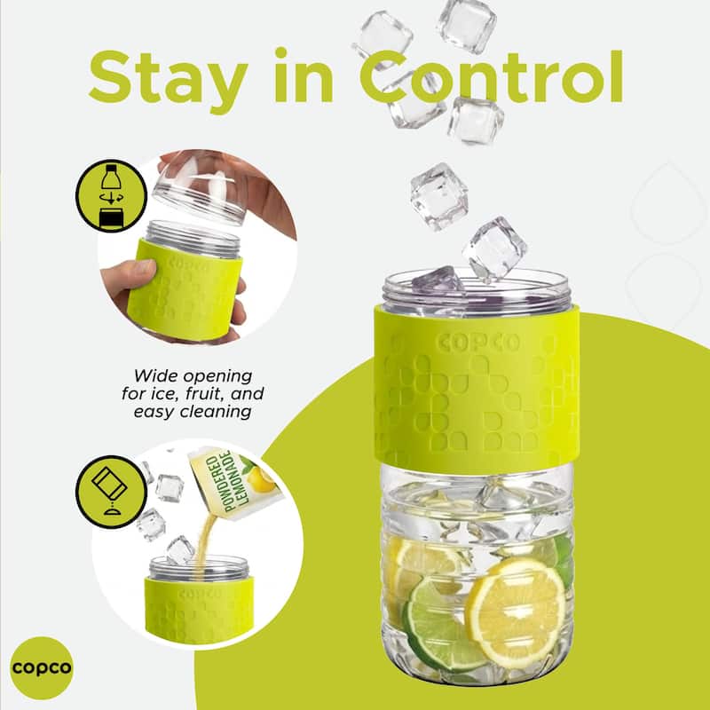Copco Hydra BPA Free Tritan Water Bottle Set Leak Proof & Dishwasher Safe