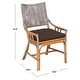 preview thumbnail 35 of 34, SAFAVIEH Donatella Coastal Rattan Cushion Chair - 22" W x 24" L x 37" H