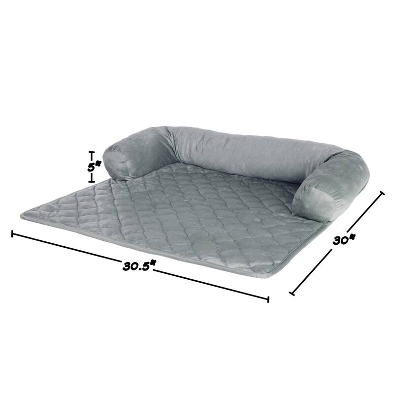 PETMAKER Couch Cover with Memory Foam Bolster for Dogs