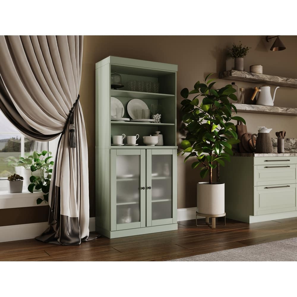 Palace Imports 100% Solid Wood Pantry Cabinet, Adjustable Shelves, 32" Wide, 71.5" Tall