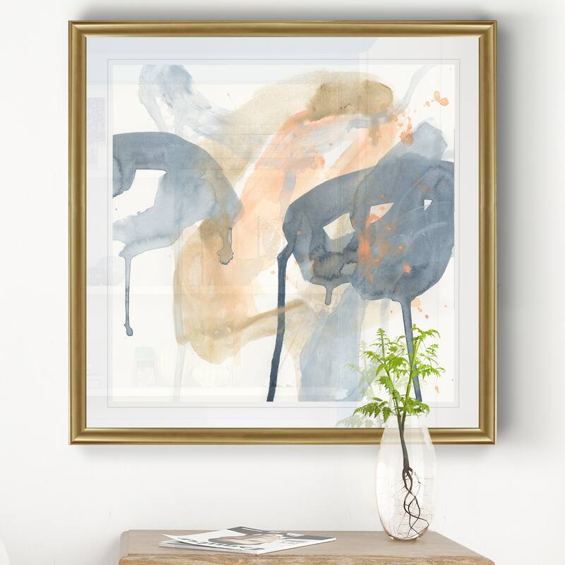 Liquid Blueprint VIII -Black Framed Print