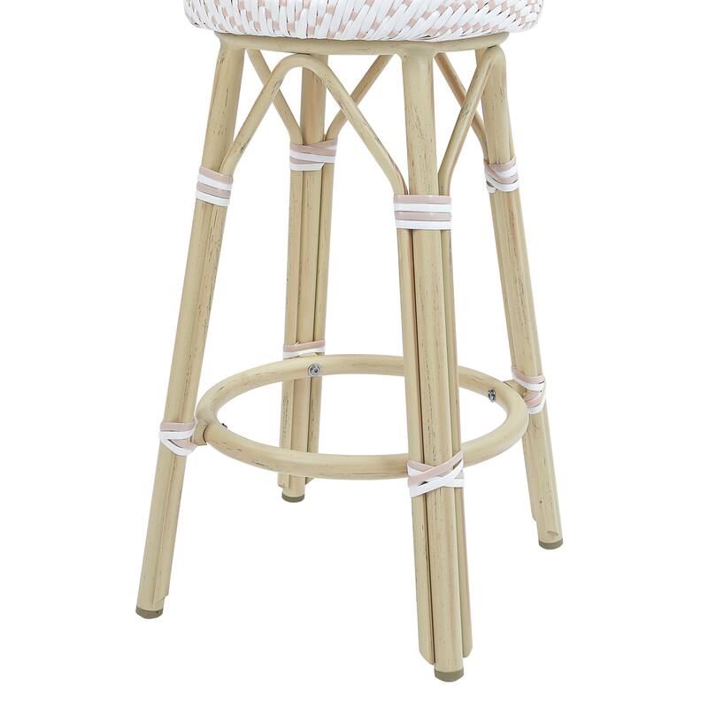 Elena Bohemian Round Wicker Patio Stools (Set of 2) by Furniture of America