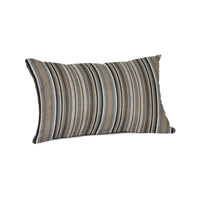 Sunbrella 20x13 Striped Outdoor Lumbar Throw Pillow