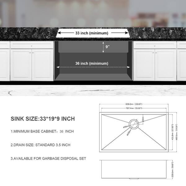 Stainless Steel 18-Gauge Single Bowl Undermount Kitchen Sink ...