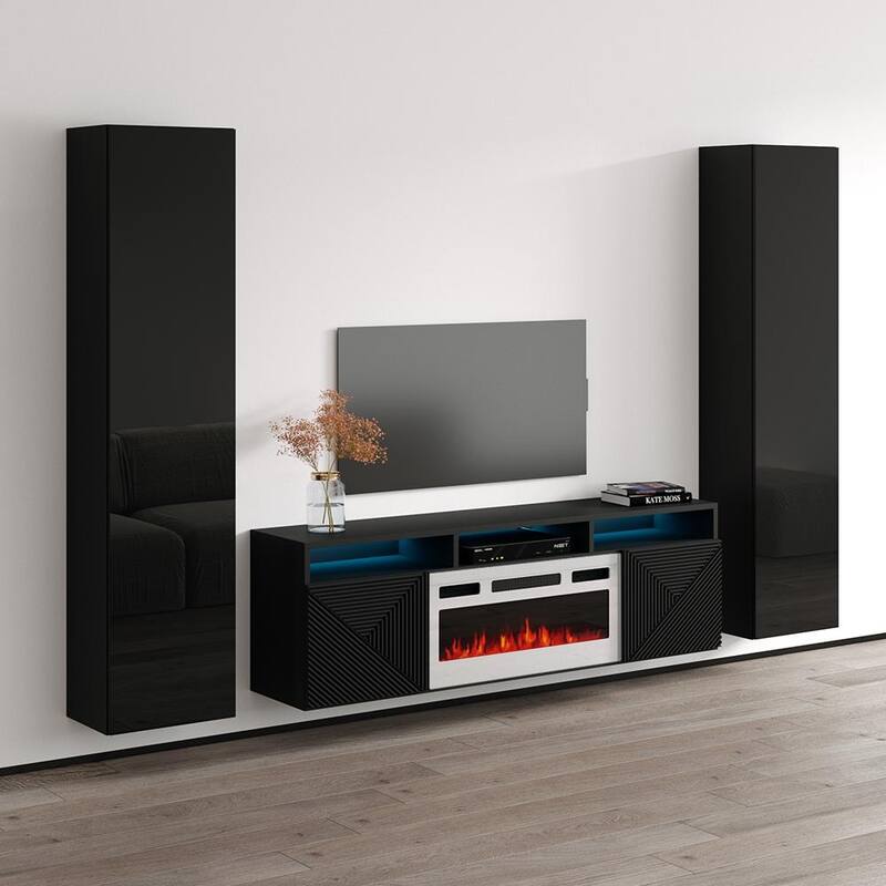 Giza WH-EF Floating Fireplace Entertainment Center