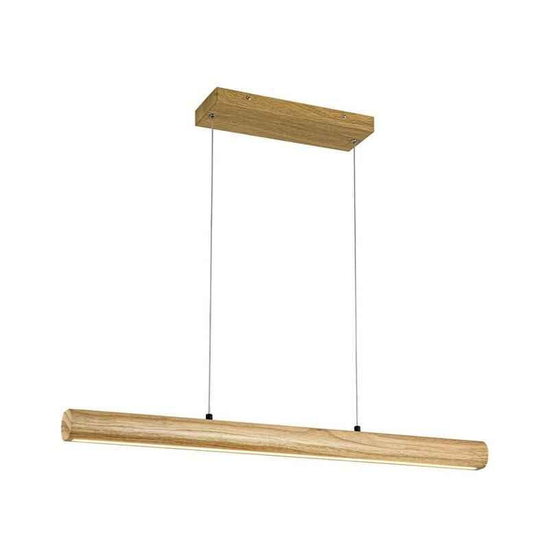 Minimalist Wooden Dimmable LED Kitchen Island Linear Pendant - 32.7in