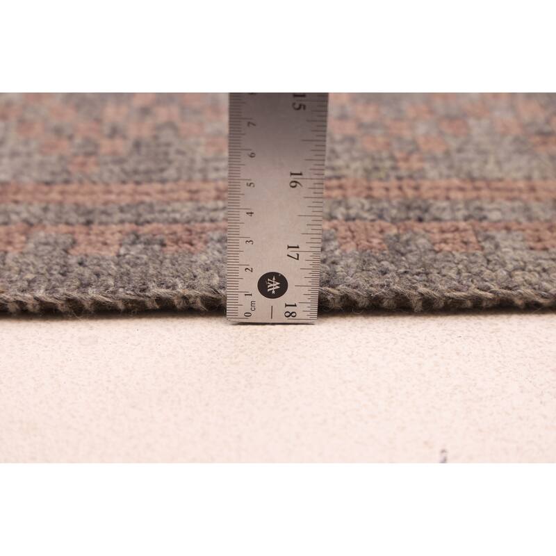 ECARPETGALLERY Hand-knotted Tangier Brown, Grey Silk, Wool Rug - 5'0 x 7'10