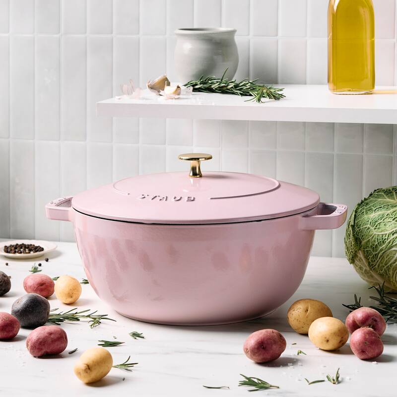 Staub Cast Iron Essential French Oven, Dutch Oven, 5-quart, serves 5-6, Made in France - 5-qt