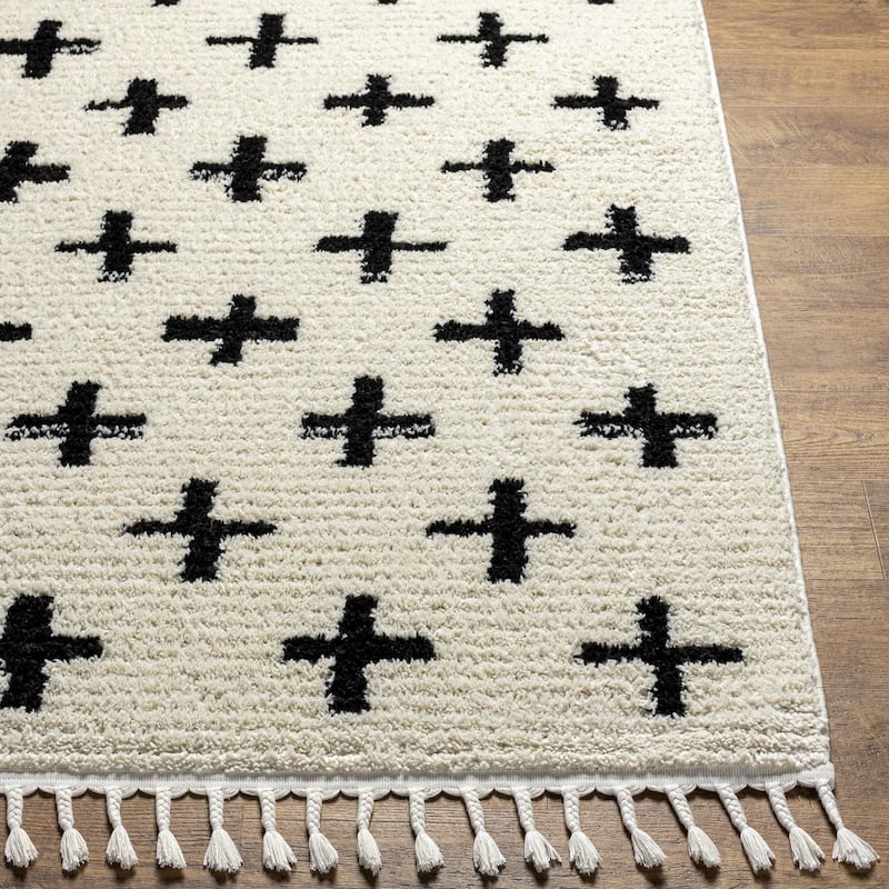 Livabliss Casual Casablanca Shag Graphic Area Rug