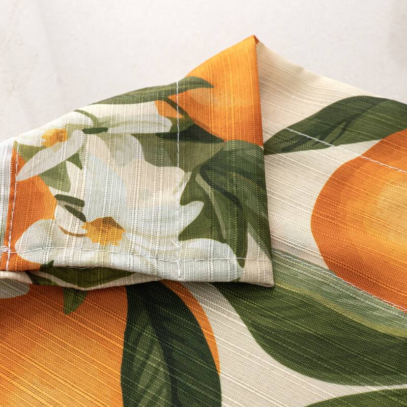 Orange Butterfly Cucina Kitchen Curtain Set