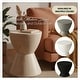 preview thumbnail 8 of 48, Loft 14" Modern MGO Side Table, Round Hourglass End Table, Indoor/Outdoor Accent Table for Patio