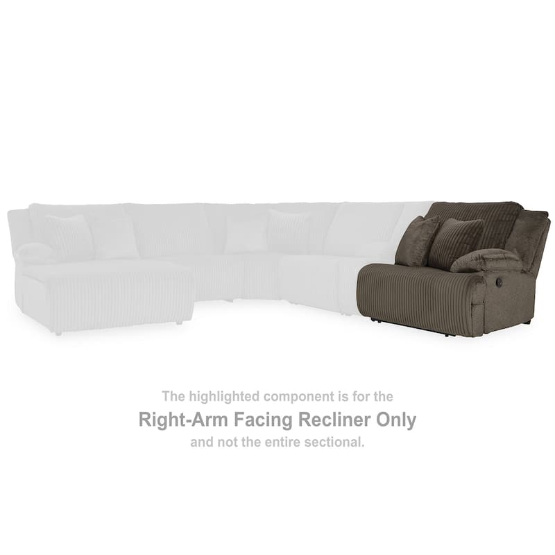Signature Design by Ashley Top Tier Dark Brown 4-Piece Reclining Sectional with Chaise - 143" W x 74" D x 41" H
