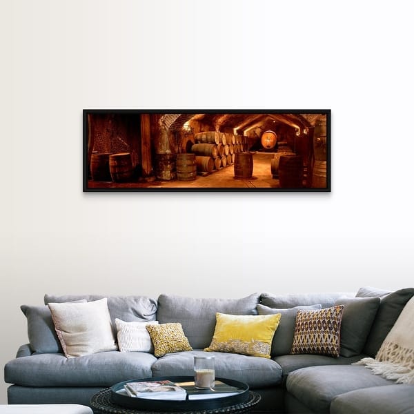 Interior Of Buena Vista Wine Caves Sonoma Ca Black Float Frame Canvas Art Overstock 25521993