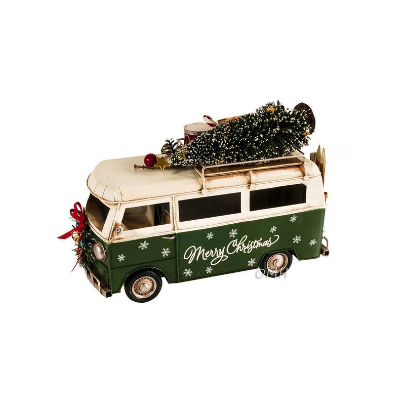 Handmade 1960s Volkswagen Bus Christmas Model