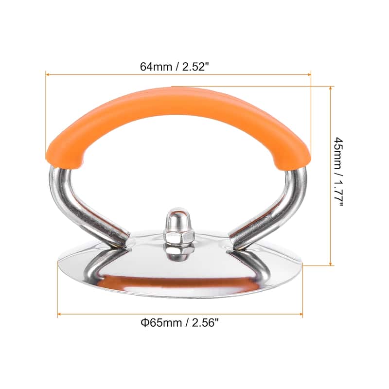 2pcs Universal Pot Lid Replacement Knob Heat Resistant Lid Handles - Orange