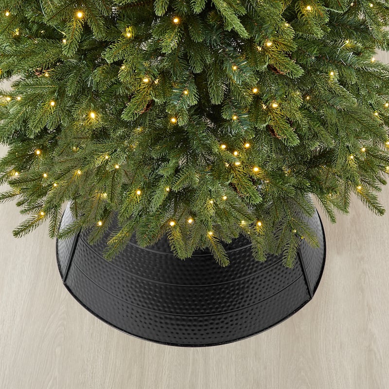 Glitzhome 22"/26"D Hammered Metal Christmas Tree Collars
