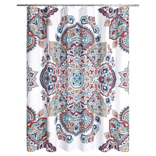 Paisley Medallion Polyester Fabric Printed Shower Curtain 70