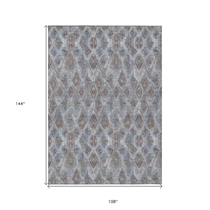 HomeRoots Geometric Traditional Rectangle Outdoor Rug