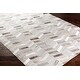 preview thumbnail 13 of 21, Swindon Handmade Herringbone Viscose & Hair-on-hide Area Rug