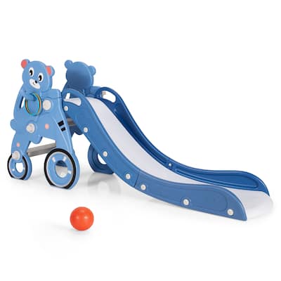 Costway 4 in 1 Foldable Baby Slide Toddler Climber Slide PlaySet w/ - See details