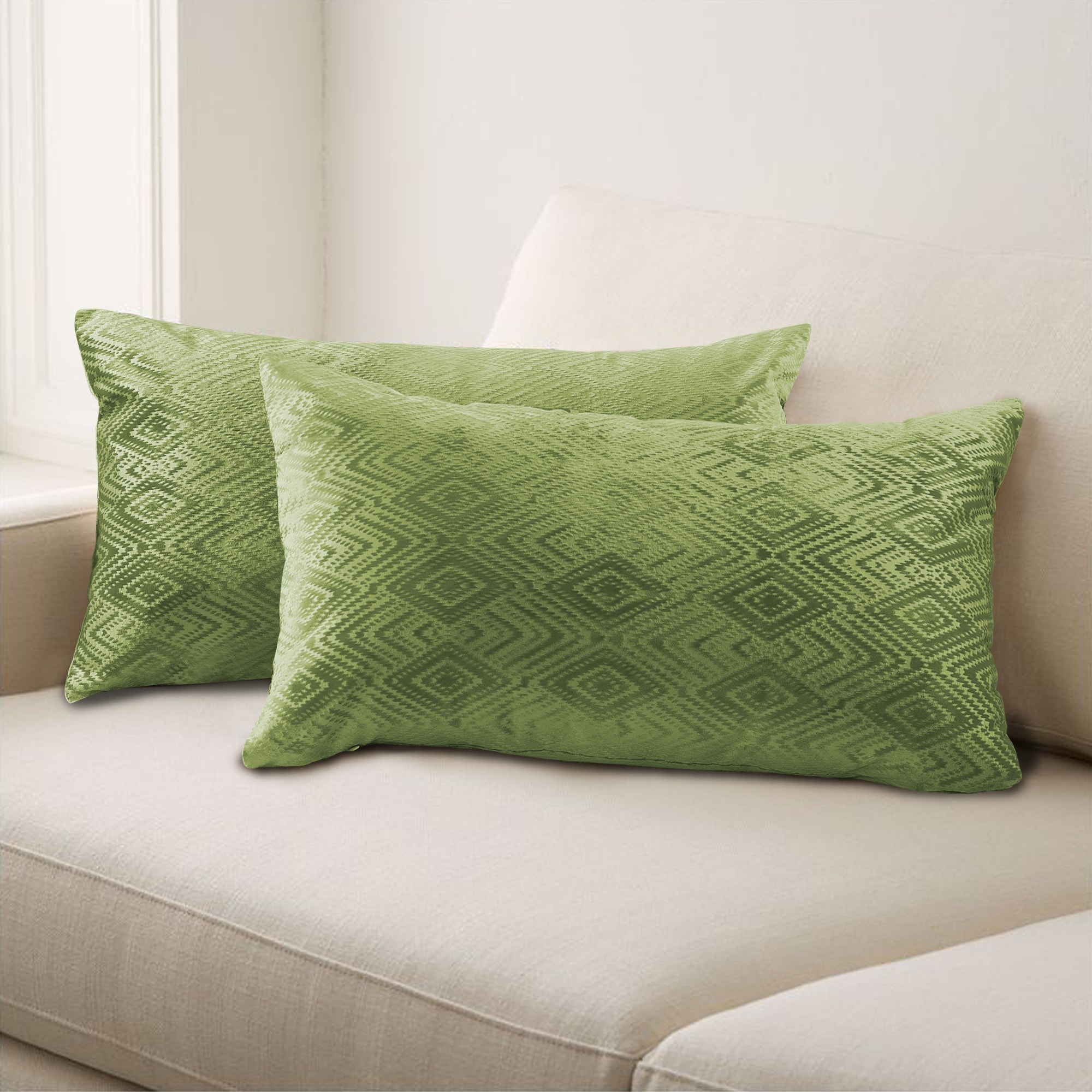 Tonopah Ikat Velvet Throw Pillow Cover Set, NO INSERT