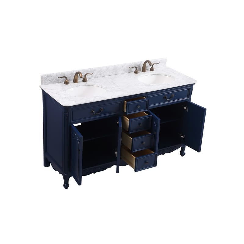 60" Double Bathroom Vanity Sink