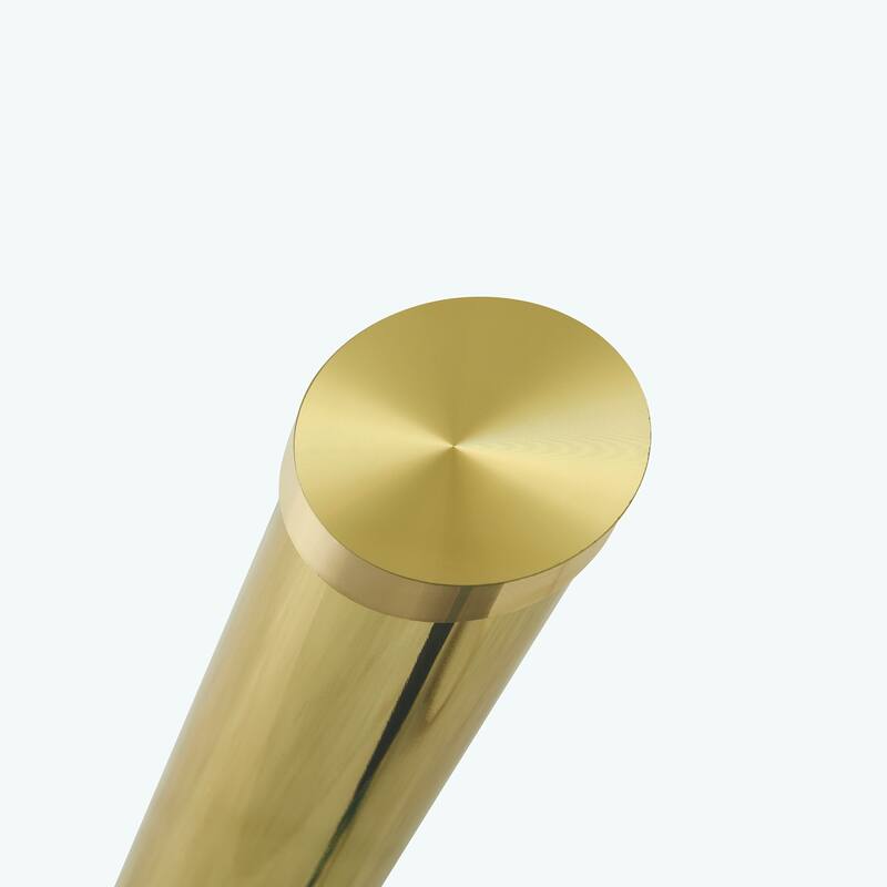 51-Inch Tempered Glass Dining Table with Sturdy Metal Legs